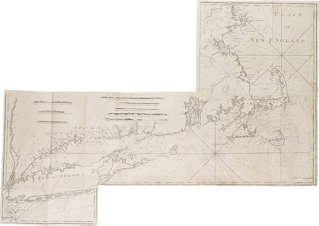 NORMAN, WILLIAM. [Chart from New York to Timber Island including Nantucket Shoals.]
